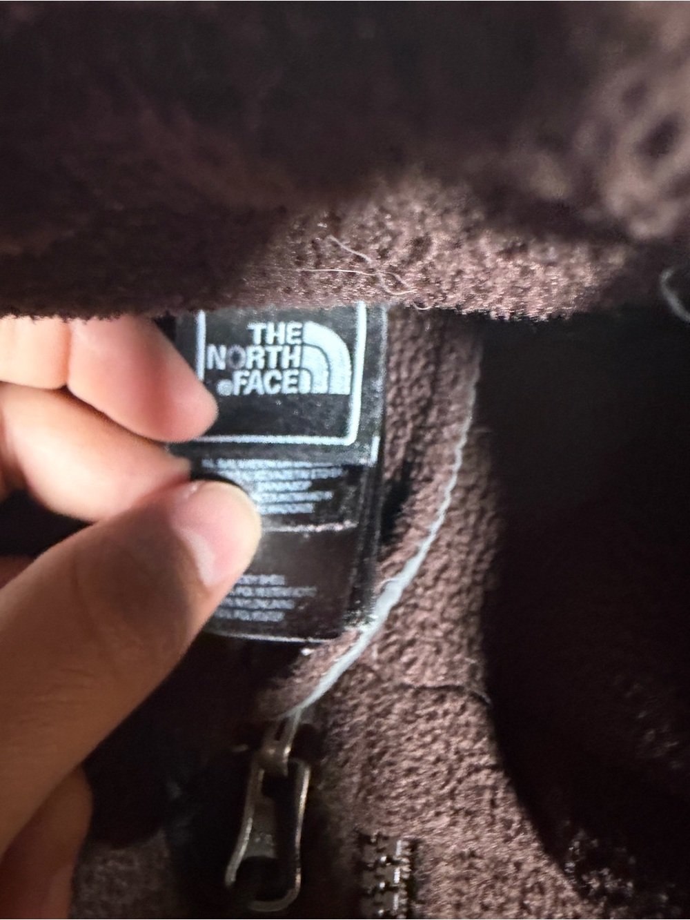 The North Face Dark Brown Fleece Zip Jacket - Picture 3 of 8